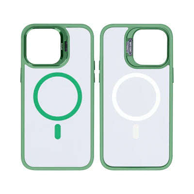 RIXUS Metal Lens Protection MagSafe Case für iPhone 13 – Grün