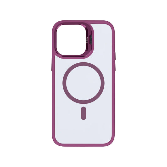 Rixus Schutzhülle für iPhone 12 Pro Max – Violett mit MagSafe, Standfunktion & Kameraschutzgläsern