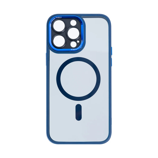 Rixus Schutzhülle für iPhone 12 Pro Max – Blau mit Kameraglasschutz & MagSafe