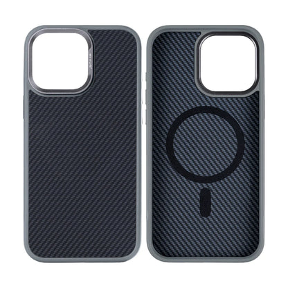 Rixus Carbon-Look Schutzhülle für iPhone 12 Pro Max – mit MagSafe & Metall-Kameraschutz