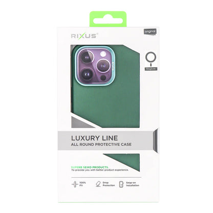 Rixus Luxury Line Hülle für iPhone 12 Pro Max – Grün mit MagSafe & Kameraglasschutz