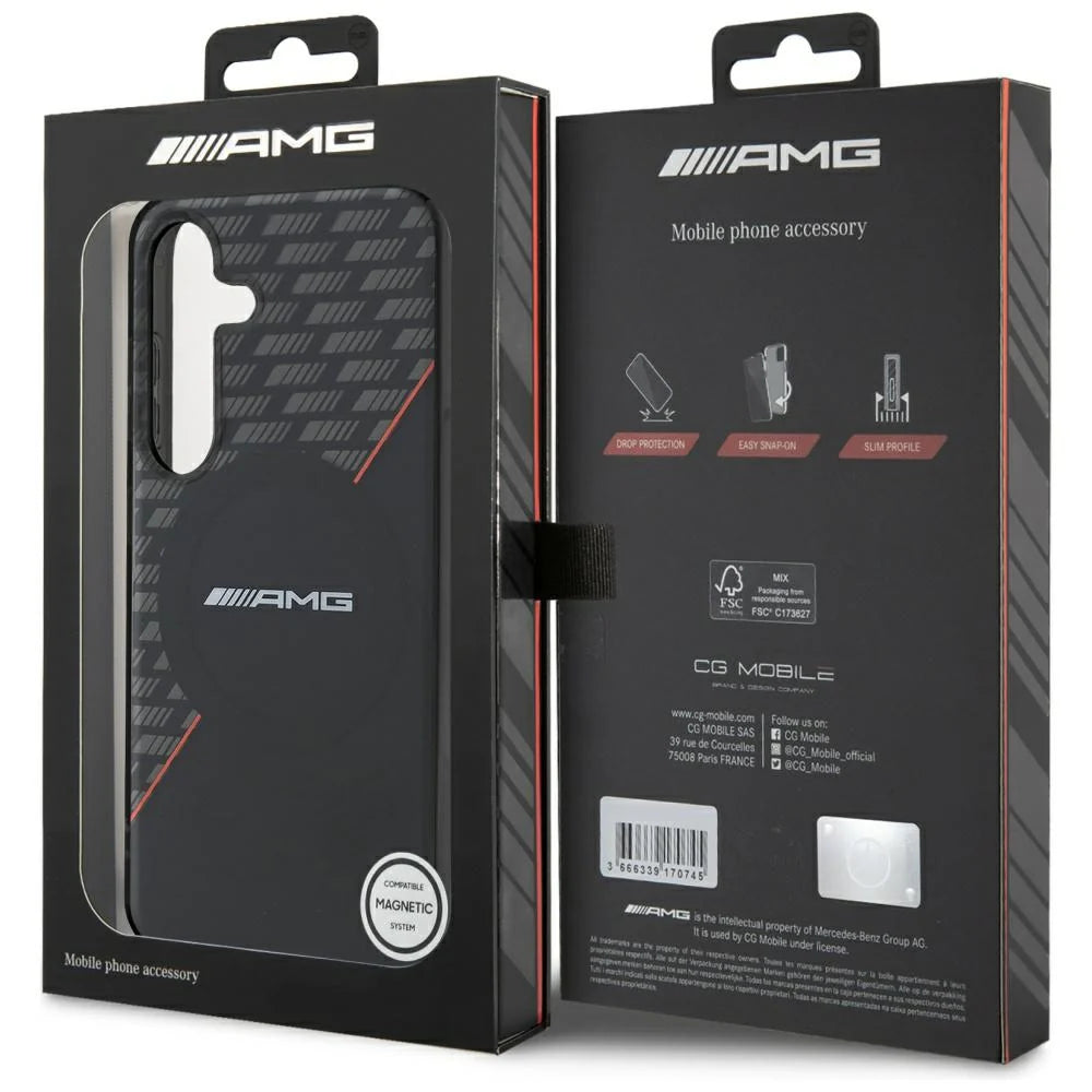 Mercedes-AMG Hardcase für Samsung Galaxy S25+ – Schwarz/Rot | MagSafe-kompatibel