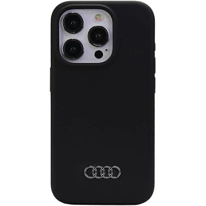 Audi Silikon Schutzhülle Schwarz für iPhone 15 Pro Max