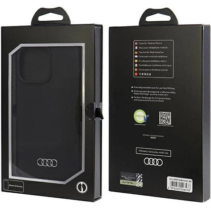 Audi Silikon Schutzhülle Schwarz für iPhone 15 Pro Max