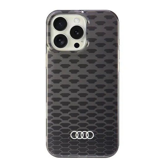 Audi MagSafe-Hülle für iPhone 16 Pro Max -Silhouette-Pattern Transparent/Schwarz