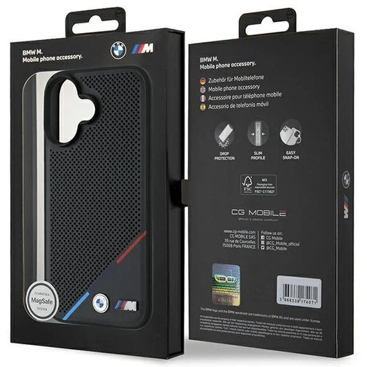 BMW M MagSafe Hülle für iPhone 16 – Sportliches Design mit Carbon-Optik