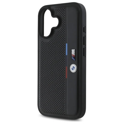 BMW M Schutzhülle für iPhone 16 – Schwarz mit M-Streifen