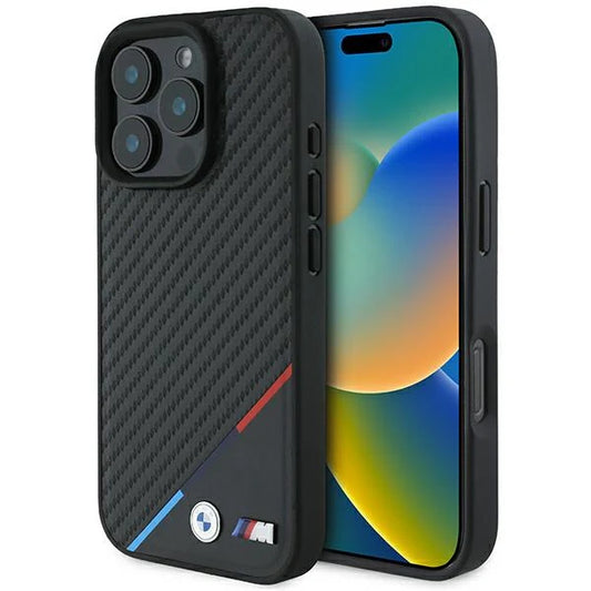 BMW M Carbon Look Hülle für iPhone 16 Pro – MagSafe trifft Motorsport