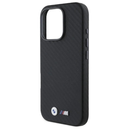 BMW M Handyhülle Carbon-Look – Schwarz – Für iPhone 16 Pro