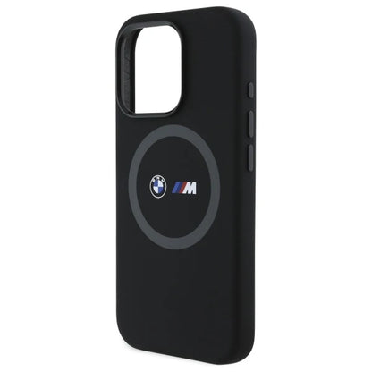 BMW M MagSafe Hülle für iPhone 16 Pro – Schwarz mit Logo & Magnetring-Design