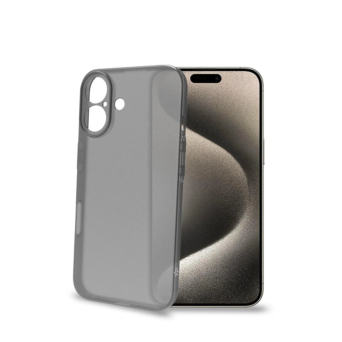 Celly Ultra-Thin Cover für iPhone 16 – Schwarz Transparent