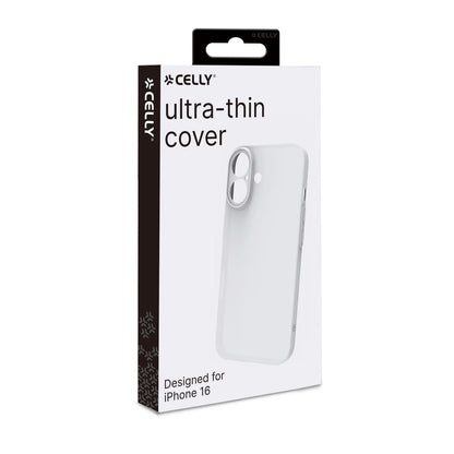 Celly Ultra-Thin Cover für iPhone 16 – Transparent