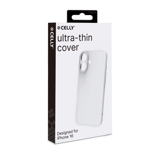 Celly Ultra-Thin Cover für iPhone 16 – Transparent
