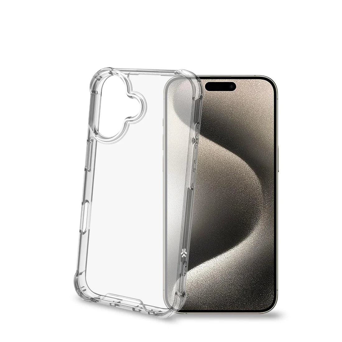 Celly Armor Cover für iPhone 16 Plus – Transparent & Stoßsicher mit Bumper-Schutz