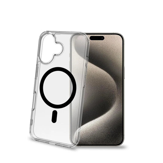 Celly MagSafe Gel Hülle für iPhone 16 – Transparent