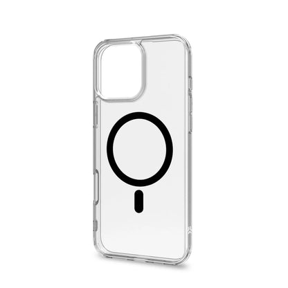 Celly MagSafe Clear Case mit schwarzem Ring für iPhone 16 Pro Max – Transparent