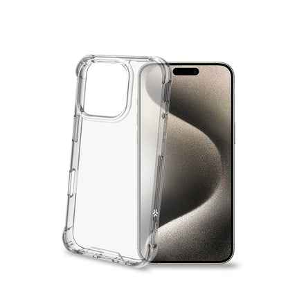Celly Bumper Cover für iPhone 16 Pro Max – Transparent mit stoßfestem Kantenschutz