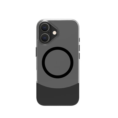 Celly MagDual Hülle mit MagSafe für iPhone 16 – Transparent/Schwarz