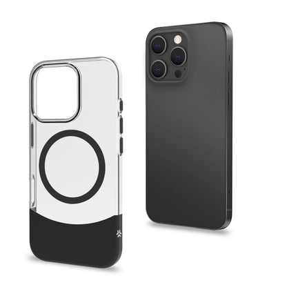Celly MagDual Case – Schwarz Transparent mit MagSafe für iPhone 16 Pro Max