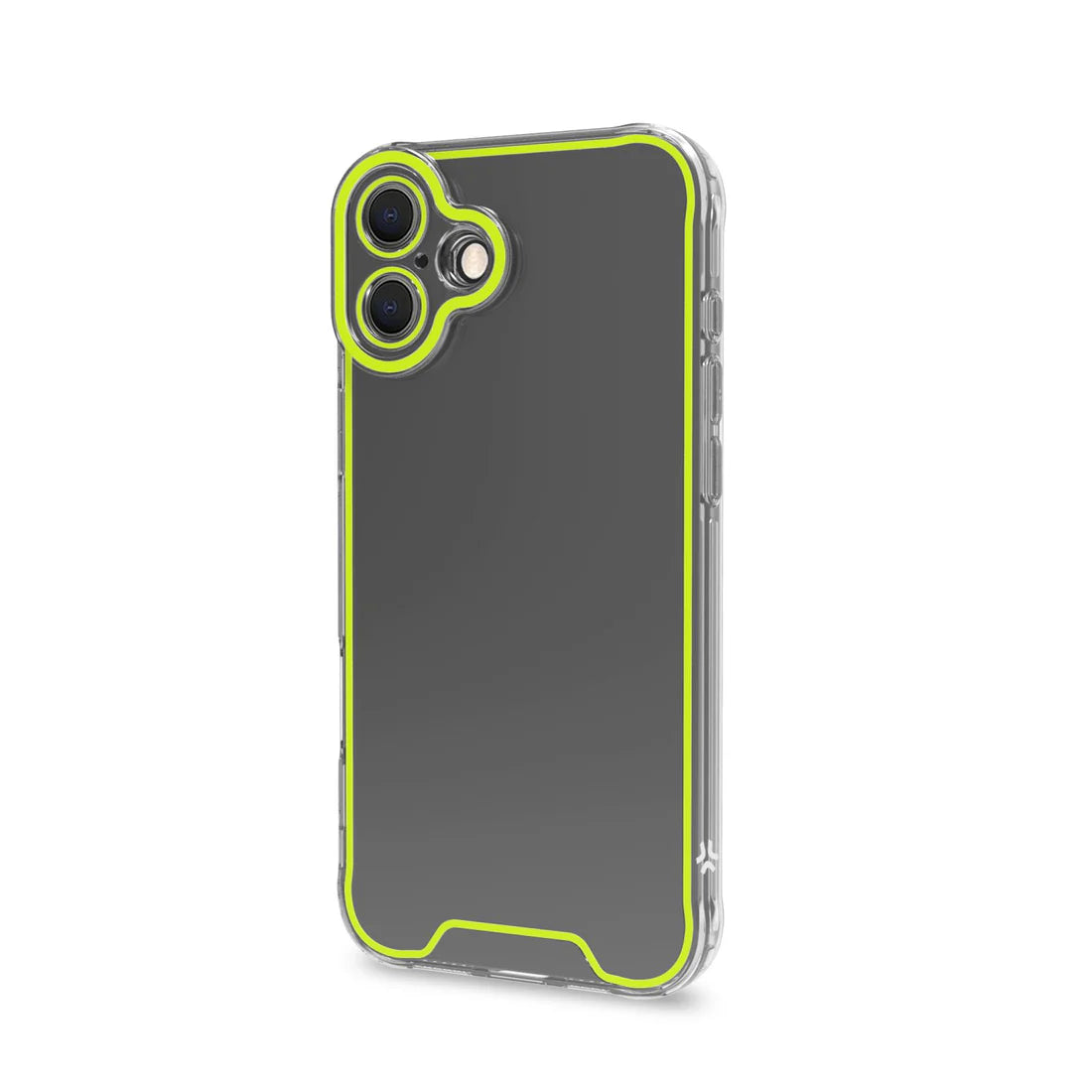 Celly Transparent Cover für iPhone 16 Plus – mit fluoreszierenden Kanten