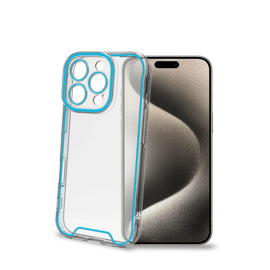 CELLY Glow Hülle iPhone 16 Pro – Blue Line Edition