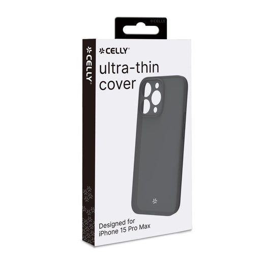 Celly Ultra-Thin Cover für iPhone 15 Pro Max – Schwarz