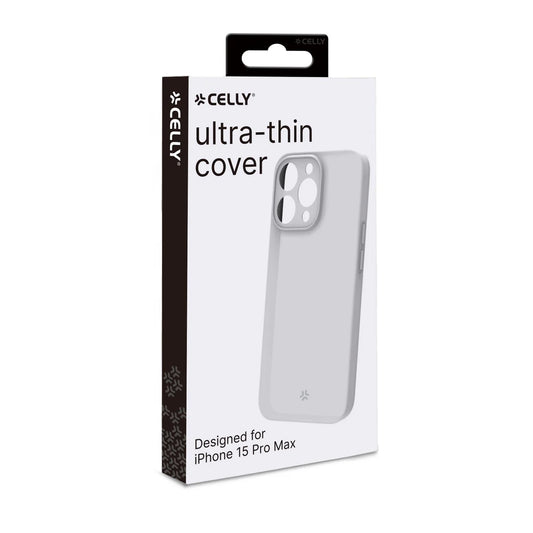 Celly Ultra-Thin Case für iPhone 15 Pro Max – Weiß