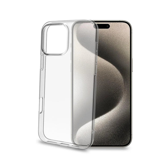 Celly Gelskin Hülle für iPhone 16 Pro Max – Transparentes Softcover aus TPU