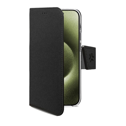 Celly Wally Wallet Case für iPhone 16 – Schwarz