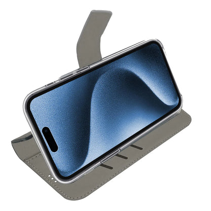Celly Wallet Case für iPhone 16 Pro Max – Schwarze Klapphülle mit Kartenfächern