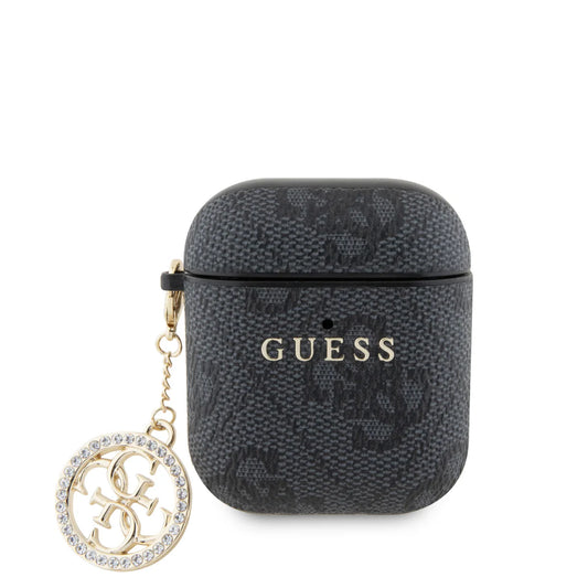 GUESS AirPods Case für AirPods 1 & 2 – Schutzhülle mit Logo & Anhänger