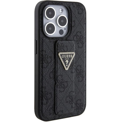 Guess Stand Case Hülle für iPhone 15 Pro Max – Schwarz mit Logo