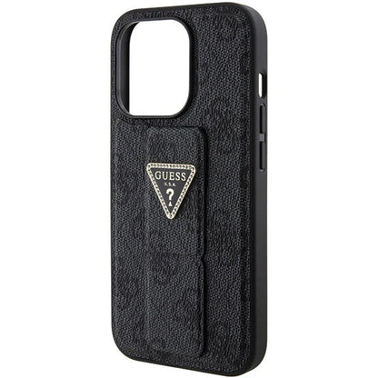 Guess Stand Case Hülle für iPhone 15 Pro Max – Schwarz mit Logo