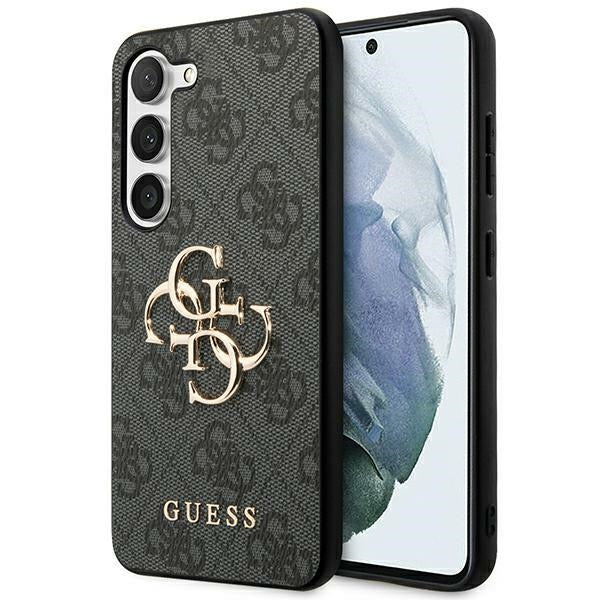 Guess Schutzhülle für Samsung Galaxy A55 – Logo Collection, Gold/Schwarz