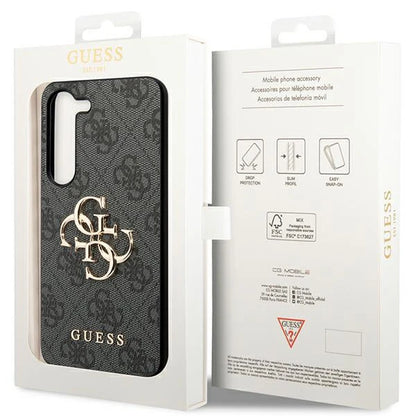 Guess Schutzhülle für Samsung Galaxy A55 – Logo Collection, Gold/Schwarz