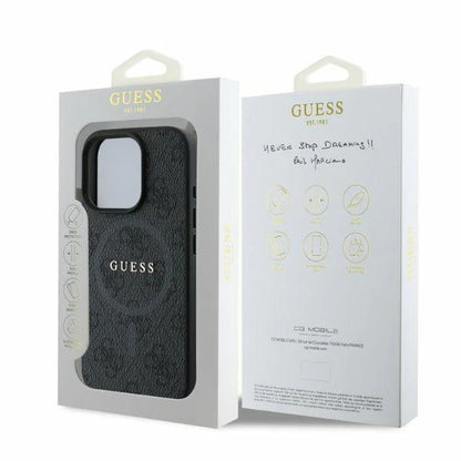Guess iPhone 16 Pro Hülle – Schwarz mit MagSafe