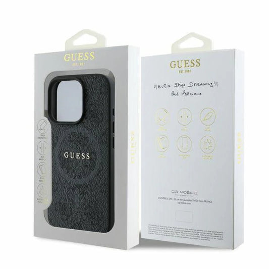 Guess iPhone 16 Pro Hülle – Schwarz mit MagSafe