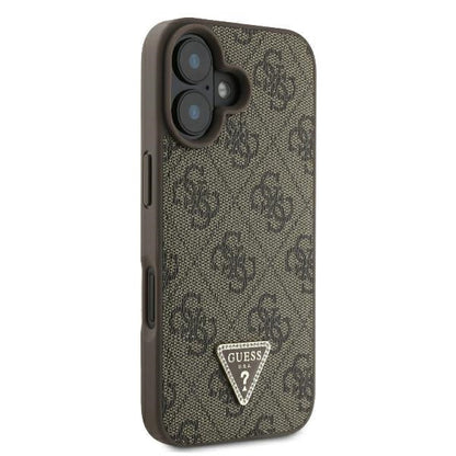 GUESS 4G Crossbody Hülle mit Kette – für iPhone 16 (Braun)