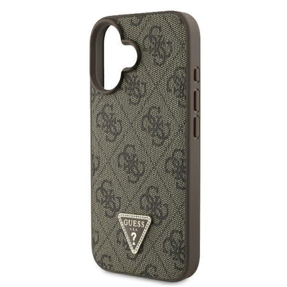 GUESS 4G Crossbody Hülle mit Kette – für iPhone 16 (Braun)