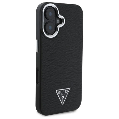 GUESS Triangle Logo Hülle – Elegantes Case für iPhone 16 (Schwarz)