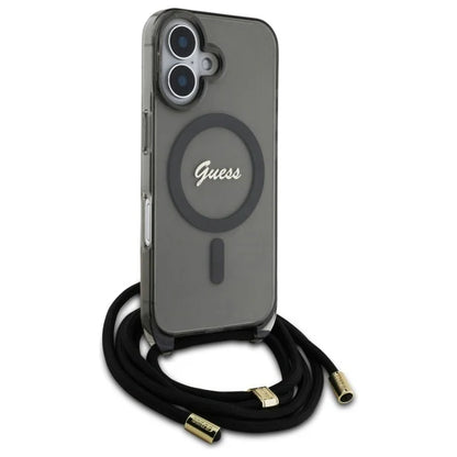 Guess Crossbody Hülle mit Trageband & MagSafe – Transparent für iPhone 16 | LimTel Accessoires