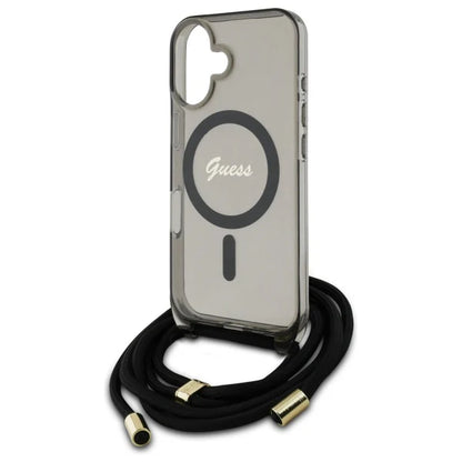 Guess Crossbody Hülle mit Trageband & MagSafe – Transparent für iPhone 16 | LimTel Accessoires