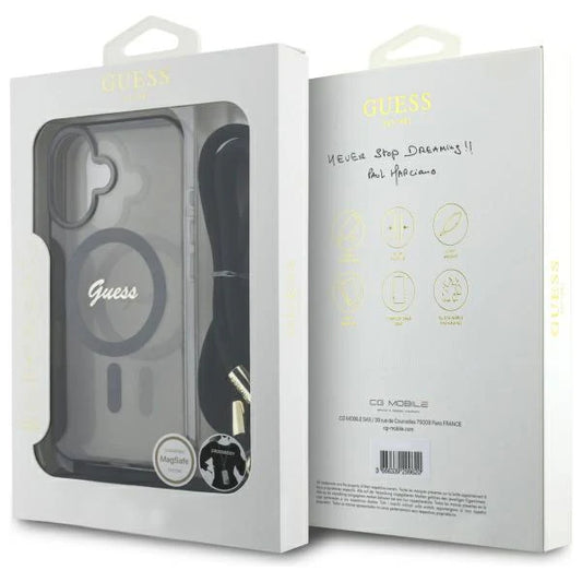 Guess Crossbody Hülle mit Trageband & MagSafe – Transparent für iPhone 16 | LimTel Accessoires