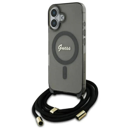 Guess Crossbody Hülle mit Trageband & MagSafe – Transparent für iPhone 16 | LimTel Accessoires