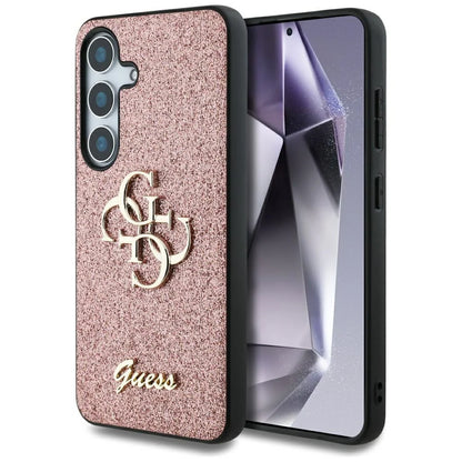 Guess Glitter Logo Hülle für Samsung Galaxy S25+ – Rosegold