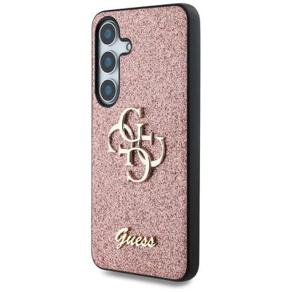 Guess Glitter Logo Hülle für Samsung Galaxy S25+ – Rosegold