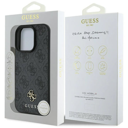 Guess 4G Logo Case – Schwarz – iPhone 16 Pro