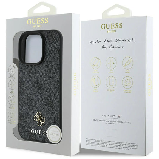 Guess 4G Logo Case – Schwarz – iPhone 16 Pro