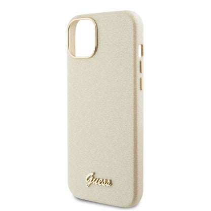 Guess Glitter Case Hülle für iPhone 15 Pro Max – Gold