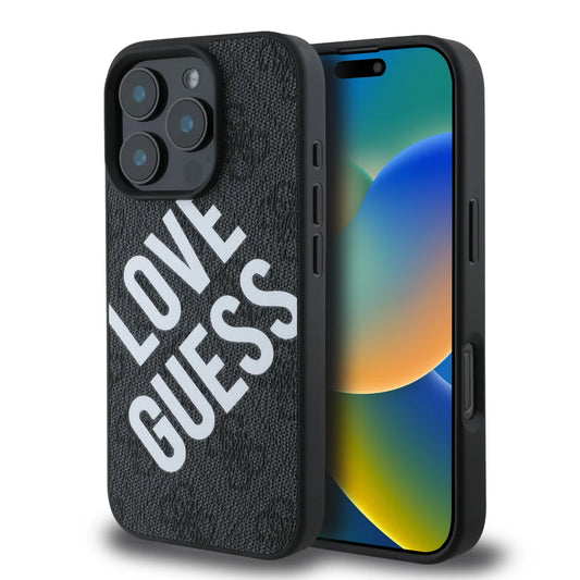 GUESS "LOVE GUESS" MagSafe Hülle für iPhone 16 Pro – Fashion trifft Funktion
